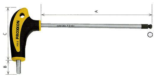 Отвертка с L-образной рукоятью шестигранник HEX 4 x 110