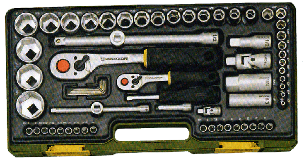 Proxxon 23294 Полный дюймовый профессиональный набор 5/32 + 3/8 (65 предметов)