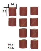 Шлифовальные цилиндры  (10 шт., зерн.К 80)